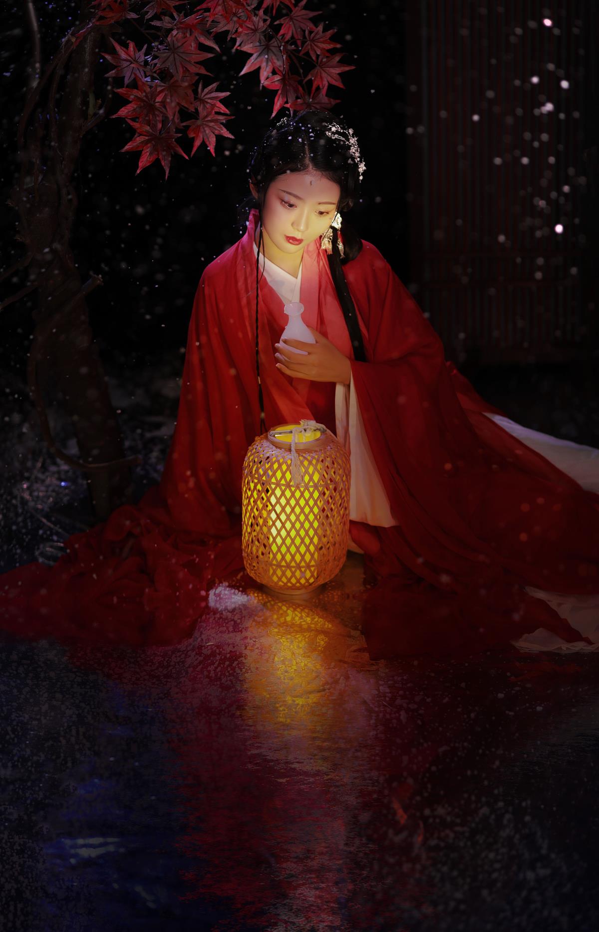 夜深知雪重 - 摄影:阿录- - 模特:nya酱的铃铛铛-艺语图