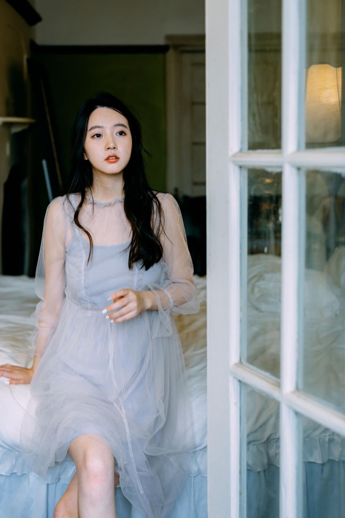 紫色的纱 - 摄影：芥茉 - 模特：Elaine-艺语图