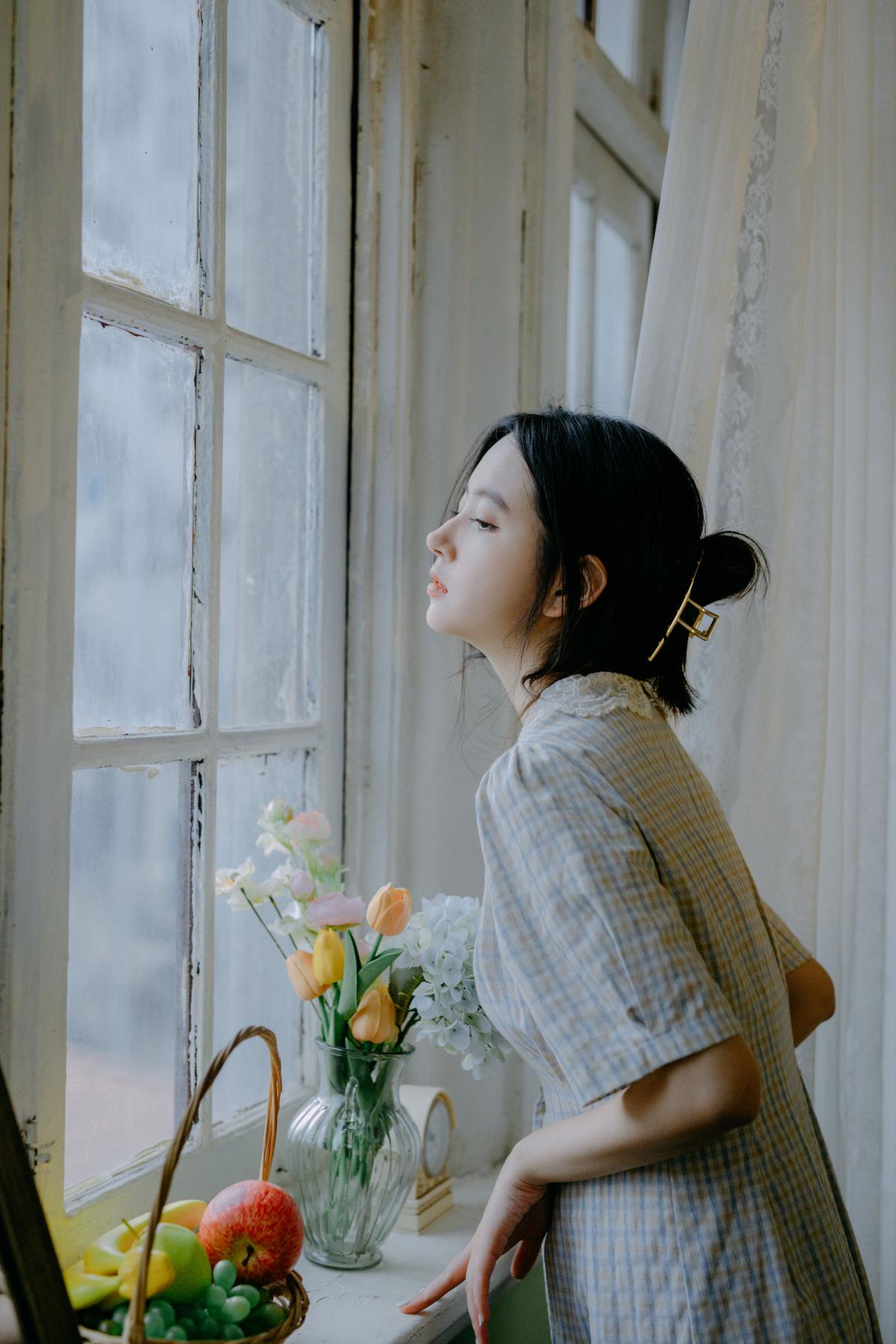 格子梦见 – 摄影：芥茉 – 模特：Elaine-艺语图