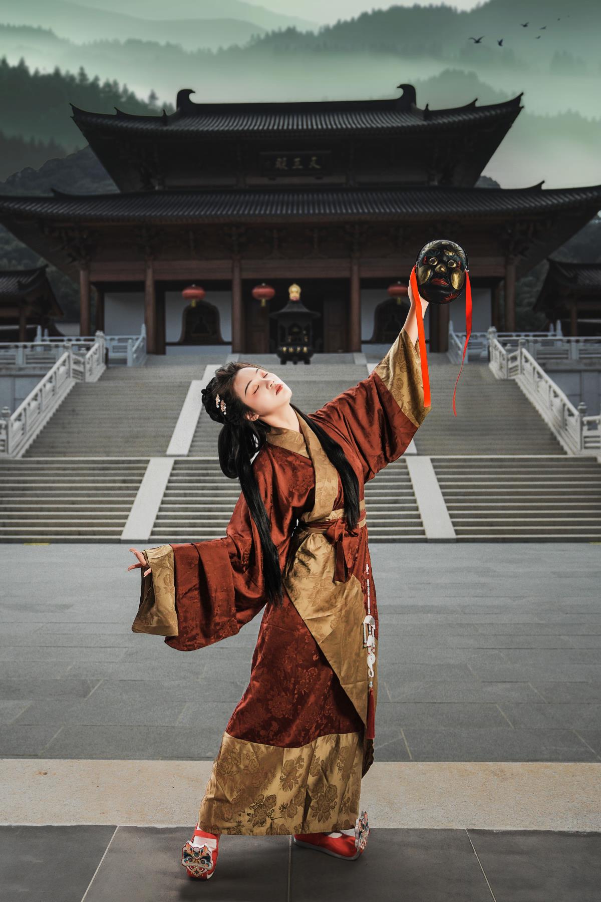 战国袍人像拍摄 - 摄影：小蜜蜂 - 模特：泱泱泱呀-艺语图