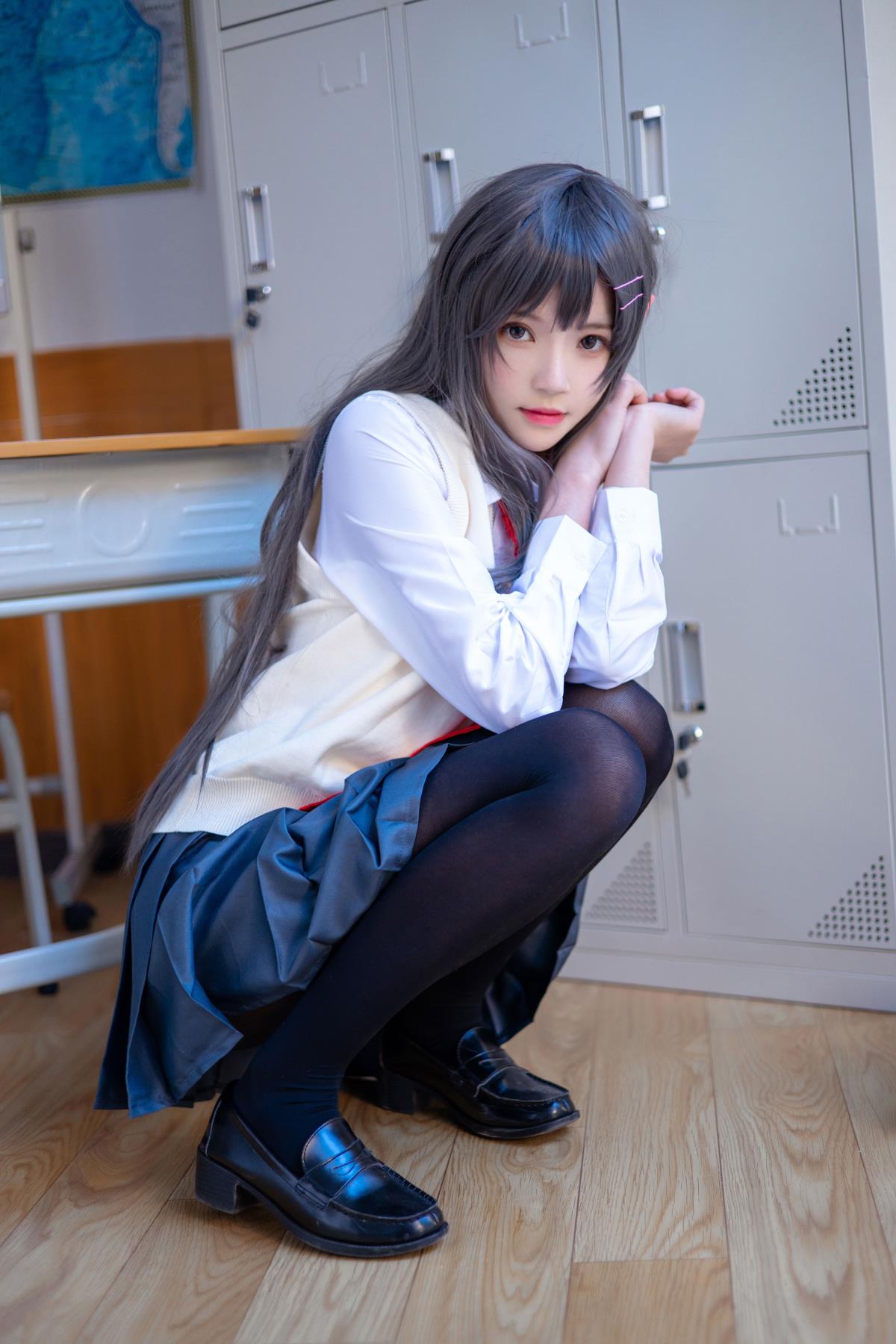 麻衣学姐制服cosplay  – 摄影：清风无忌 – 模特：桜桃喵-艺语图