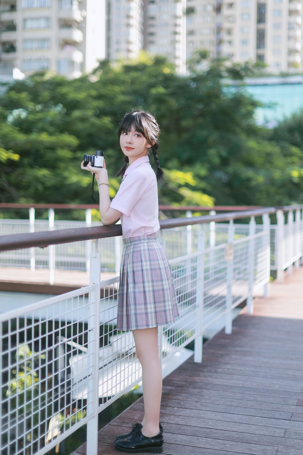 JK少女的粉色心情 - 摄影:双子恒画摄影 - 模特:小乐-艺语图