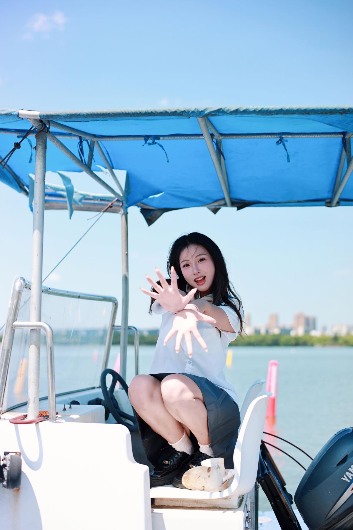 湖边日系jk - 摄影：摄影师果冻 - 模特：小u-艺语图