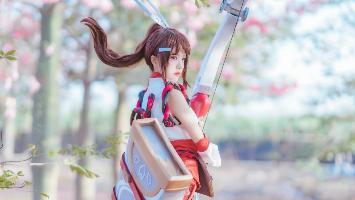 花见巫女 - 摄影：西瓜呆毛汪 - 模特：桜桃喵