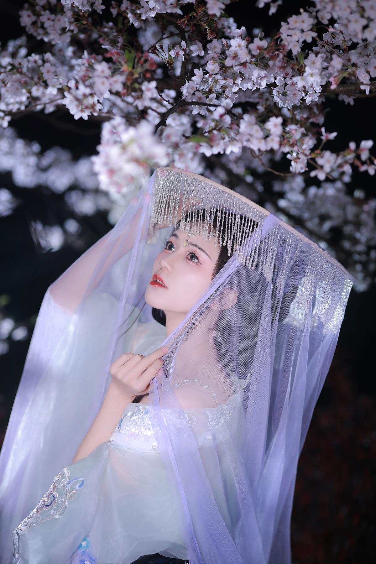 林下漏月光，疏疏如残雪 – 摄影：阿录- – 模特：吾岁岁-艺语图