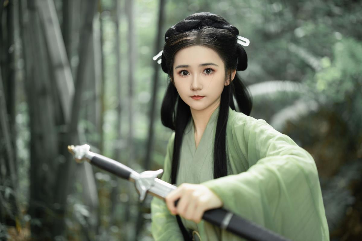 碧绿侠客 - 摄影：小雨汉服摄影工作室 - 模特：蛋糕的蛋蛋