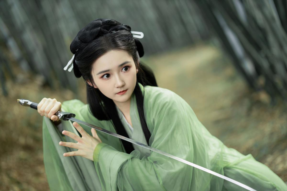 碧绿侠客 - 摄影：小雨汉服摄影工作室 - 模特：蛋糕的蛋蛋