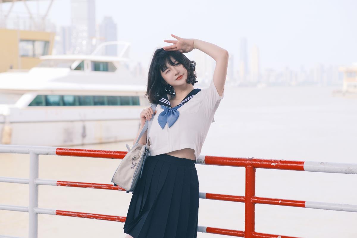 蔚蓝心事 - 摄影：荷叶叶 - 模特：不可爱的禾禾喵-艺语图