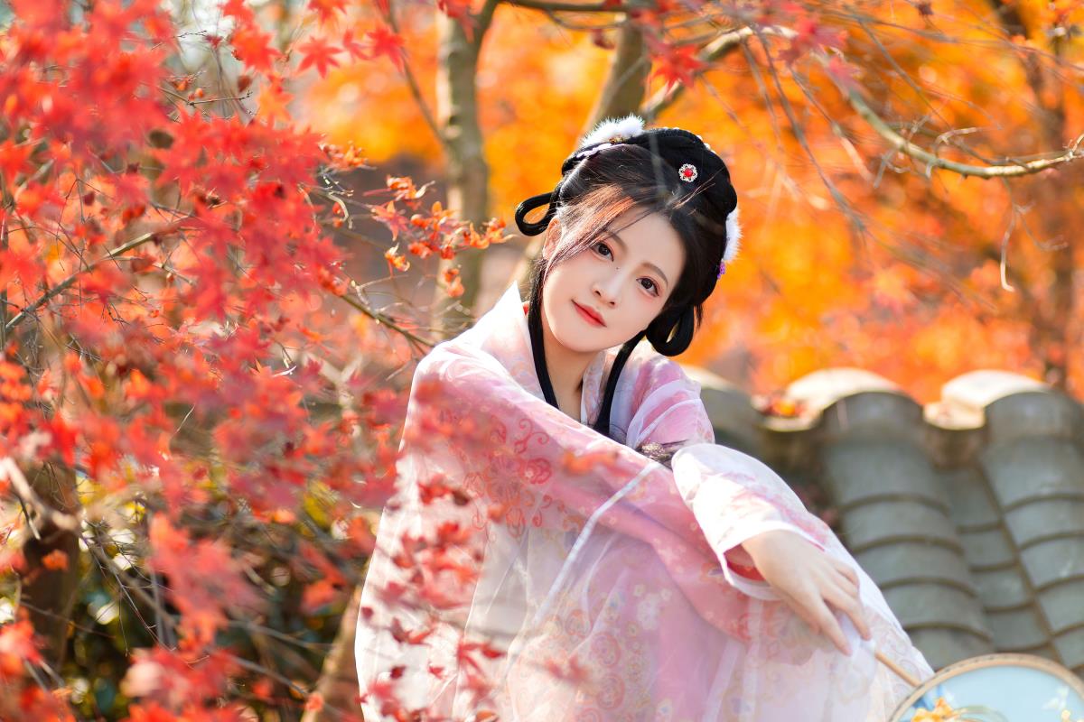 枫林晚 - 摄影：六月月月er - 模特：暴走柚子-艺语图