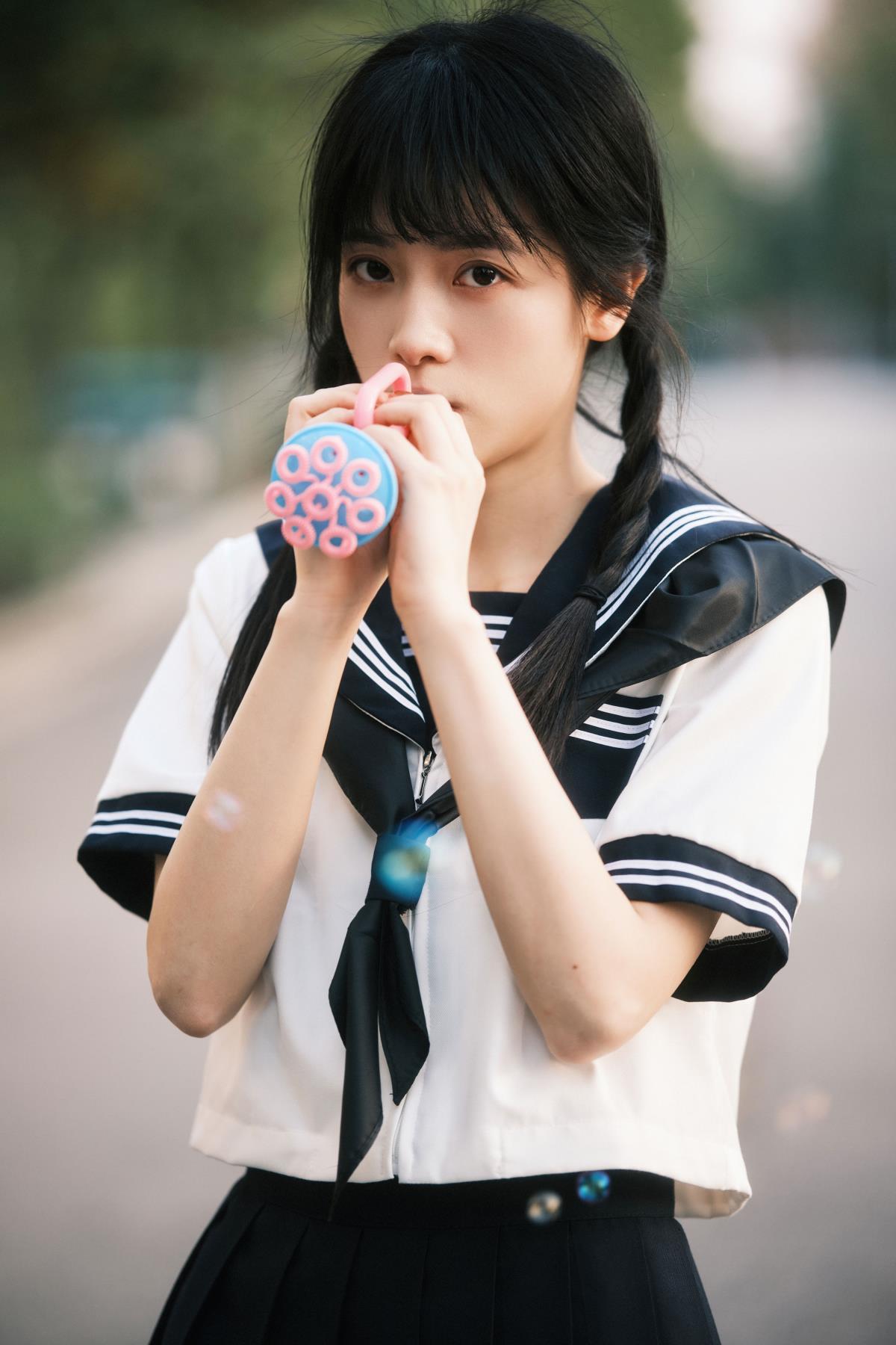 校园jk - 摄影:武庚 - 模特:小松麻奈-艺语图