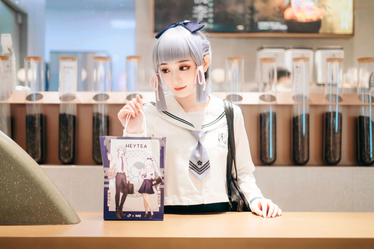 神里绫华JK制服 - 摄影：太特斯 - 模特：桃墨公子x-艺语图