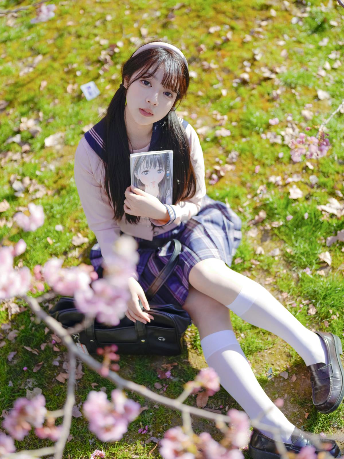 樱花jk - 摄影：阿宏 - 模特：少渚-艺语图