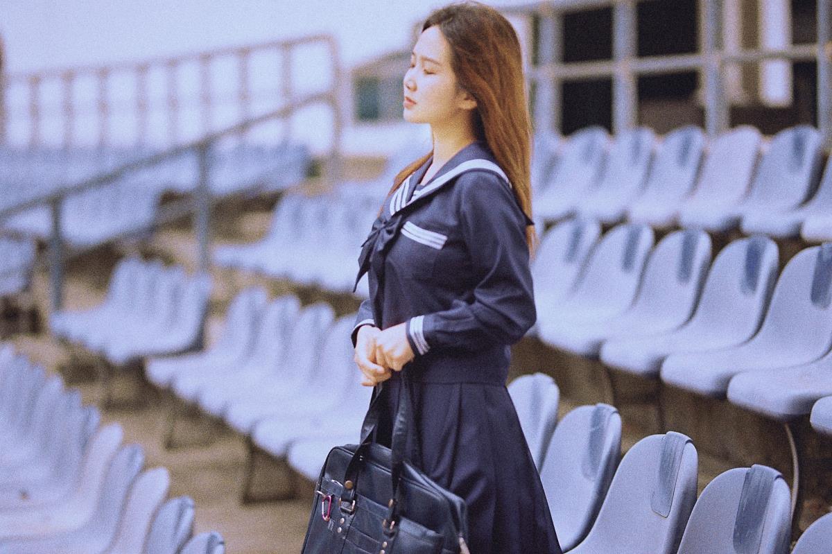 运动场的Jk少女 - 摄影:若寒Rock - 模特:林琳琳-艺语图