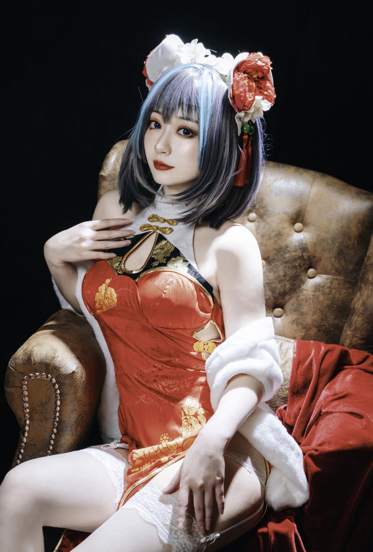 柴郡旗袍 - 摄影:太特斯 - 模特:桃墨公子x-艺语图