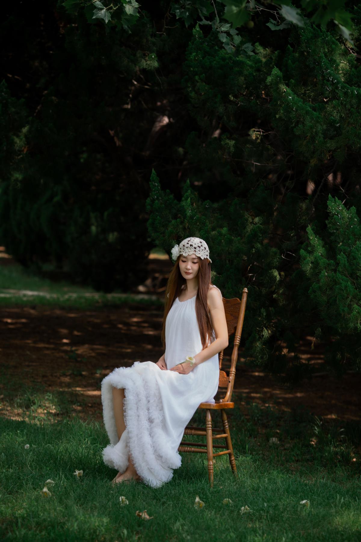 绿野仙踪·白裙少女的自然絮语 - 摄影：倾海的小健健呀 - 模特：月亮-艺语图