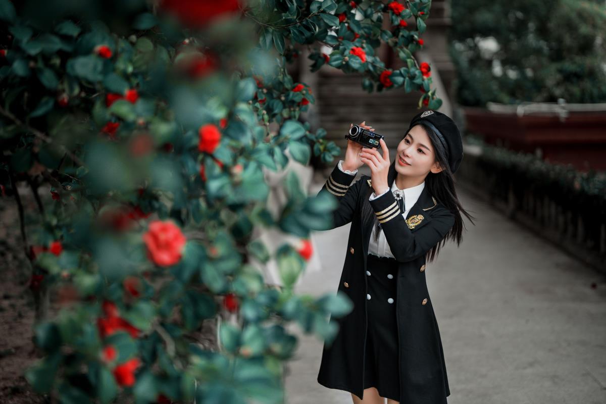 日系人像拍摄-山茶花-小玉子 - 摄影:小蜜蜂 - 模特:洛宁-唐-艺语图