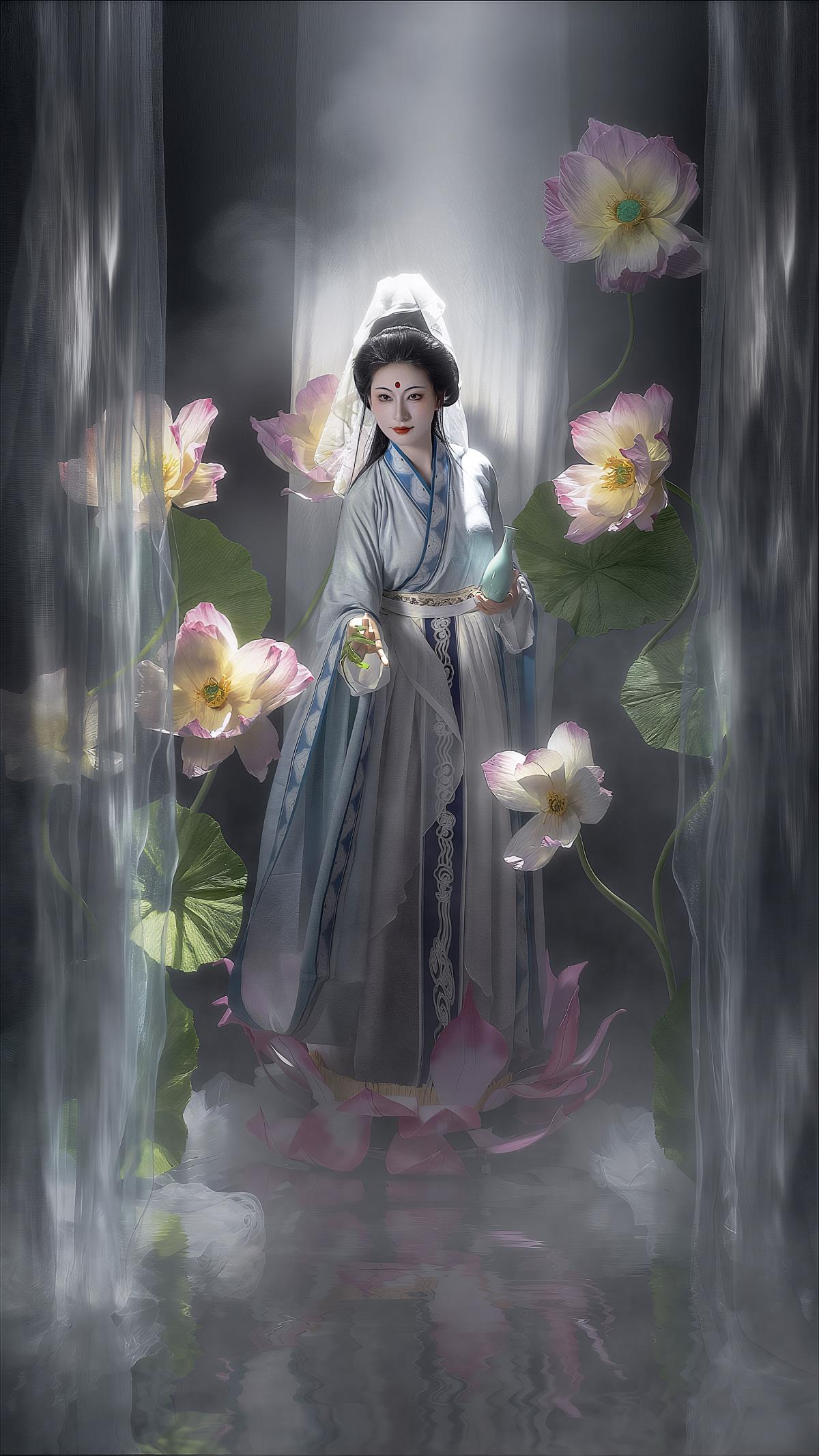 一瓣清荷，半卷禅诗 –-艺语图